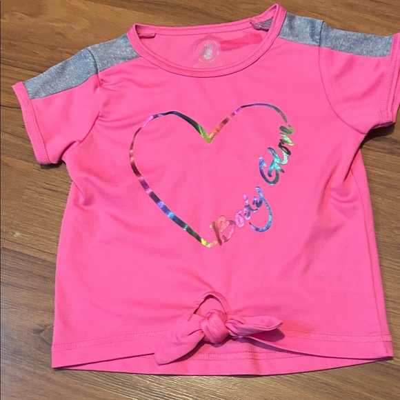 Body Glove Pink and Gray Kids T-Shirt with Heart Graphic - Picture 1 of 5